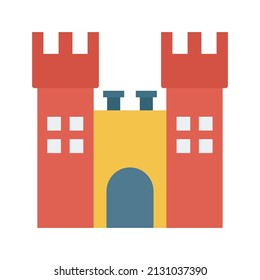 Castle Vector icon which is suitable for commercial work and easily modify or edit it

