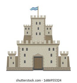 Castle vector icon.Cartoon vector icon isolated on white background castle.