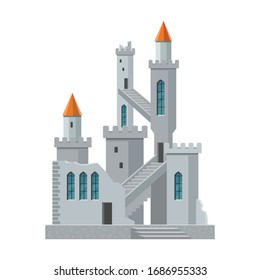 Castle vector icon.Cartoon vector icon isolated on white background castle.