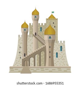 Vektorillustration des Schlosses Symbol.Symbol Vektorillustration des Cartoons einzeln auf weißem Hintergrund Schloss.