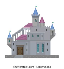 Vektorillustration des Schlosses Symbol.Symbol Vektorillustration des Cartoons einzeln auf weißem Hintergrund Schloss.