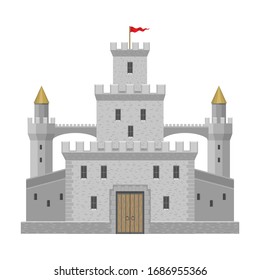 Castle vector icon.Cartoon vector icon isolated on white background castle.