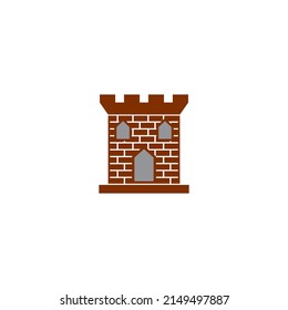 Castle vector icon,illustration design logo template.