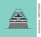 castle vector illustration flat design. good for icon, symbol, logo, template design.