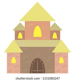 Castle vector illustration. Home vector icon.