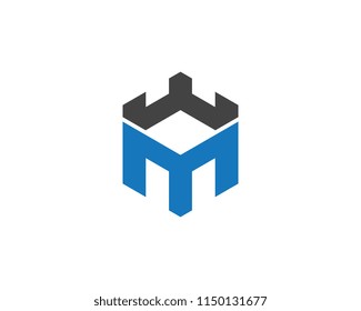 Castle vector illustration icon Logo Template design