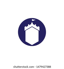 Castle vector illustration icon Logo Template design
