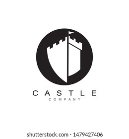 Castle vector illustration icon Logo Template design