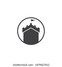 Castle vector illustration icon Logo Template design