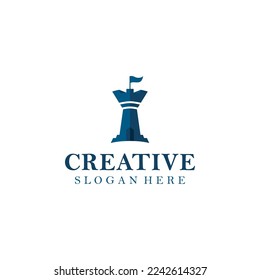 Castle vector illustration icon Logo Template Design