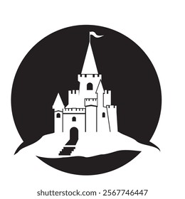 Castle vector illustration icon logo