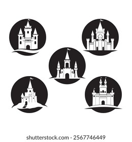 Castle vector illustration icon logo