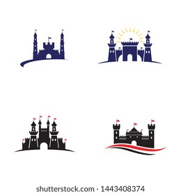 Castle vector illustration icon Template design