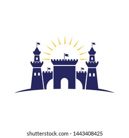 Castle vector illustration icon Template design