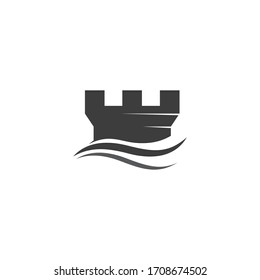 Castle vector illustration icon Template design