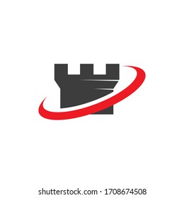 Castle vector illustration icon Template design