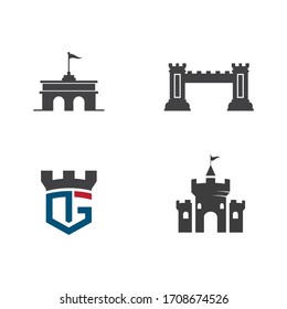 Castle vector illustration icon Template design