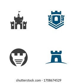 Castle vector illustration icon Template design