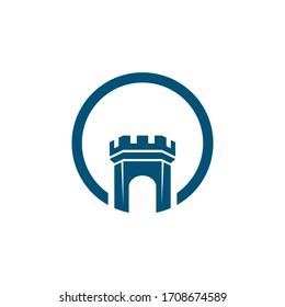 Castle vector illustration icon Template design