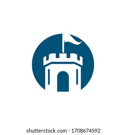 Castle vector illustration icon Template design