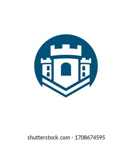 Castle vector illustration icon Template design