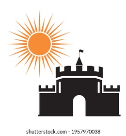 Castle vector illustration icon Template design