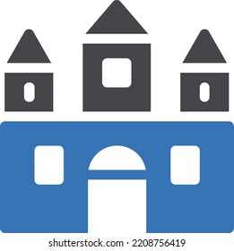 castle Vector illustration on a transparent background. Premium quality symbols. Gyliph vector icon for concept and graphic design.