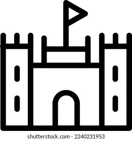 castle  Vector illustration on a transparent background. Premium quality symmbols. Thin line vector icons for concept and graphic design.