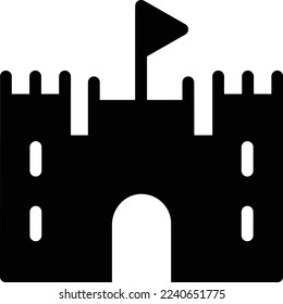 castle Vector illustration on a transparent background. Premium quality symmbols. Glyphs vector icons for concept and graphic design. 
