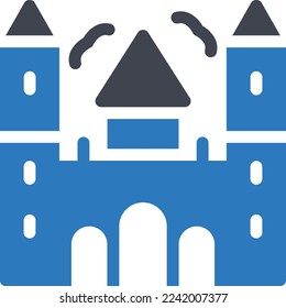 castle Vector illustration on a transparent background. Premium quality symmbols. Glyphs vector icons for concept and graphic design.