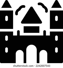 castle Vector illustration on a transparent background. Premium quality symmbols. Glyphs vector icons for concept and graphic design.