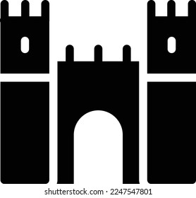 castle Vector illustration on a transparent background. Premium quality symmbols. Glyphs vector icons for concept and graphic design. 
