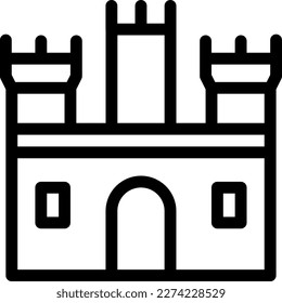 castle Vector illustration on a transparent background. Premium quality symbols. Thin icons for concept and graphic design.