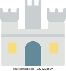 castle Vector illustration on a transparent background. Premium quality symbols. Line Color icons for concept and graphic design.
