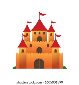 Castle vector illustration with simple design isolated on white background 