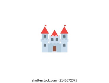 Castle Vector Isolated Emoticon. Castle Icon