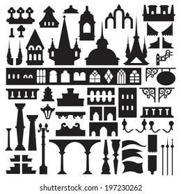 Castle Vector isolated Separate