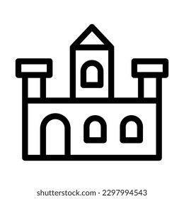 Castle Vector Line Icon Design