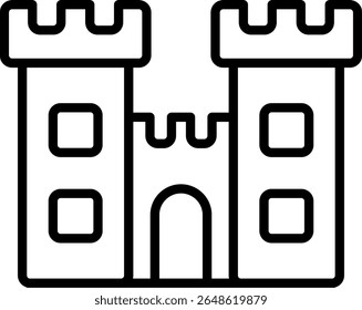 Castle Vector Line Icon Design