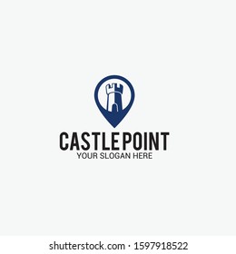 Castle Vector Logo Design Template