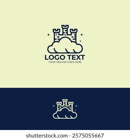 Castle vector logo design template