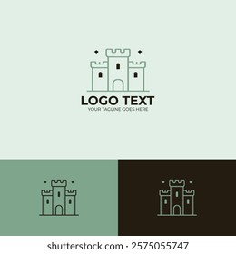 Castle vector logo design template