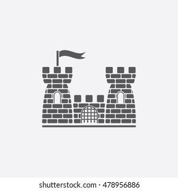 Castle vector logo design template