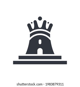 Diseño de icono de la plantilla de logotipo del vector del castillo