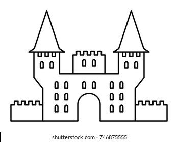 3,858 Fairytale Castle Outline Images, Stock Photos & Vectors ...