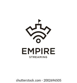 Castle Wifi Streaming Creative logo design inspiration