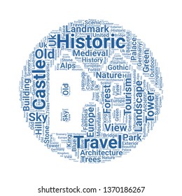 castle word cloud. tag cloud about castle