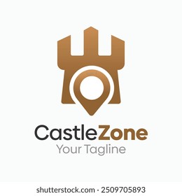 Plantilla de diseño de logotipos de Castle Zone. Bueno para empresas, agencias, comunidad y Organización