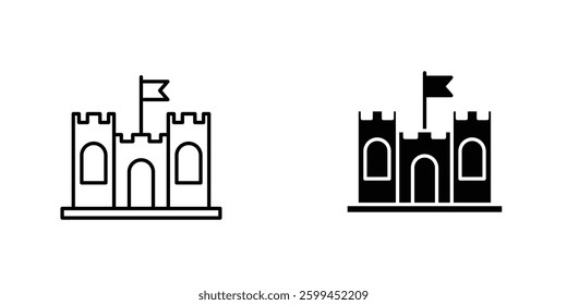 Castleicons for ui. vector illustration