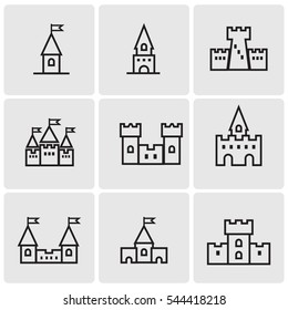 Castles line icons